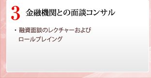 金融機関との面談コンサル